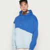 Clothing * | Mennace Unisex Wavy Seam Hoodie Hoodie Blue