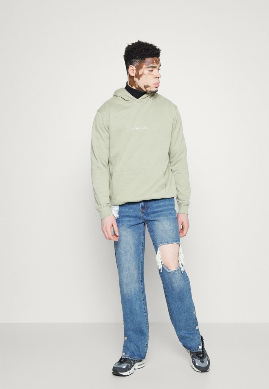 Clothing * | Mennace Essential Hoodie Unisex Sweatshirt Light Green