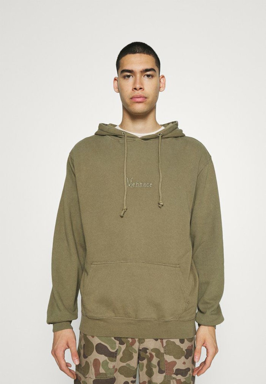 Clothing * | Mennace Washed Primary Hoodie Khaki