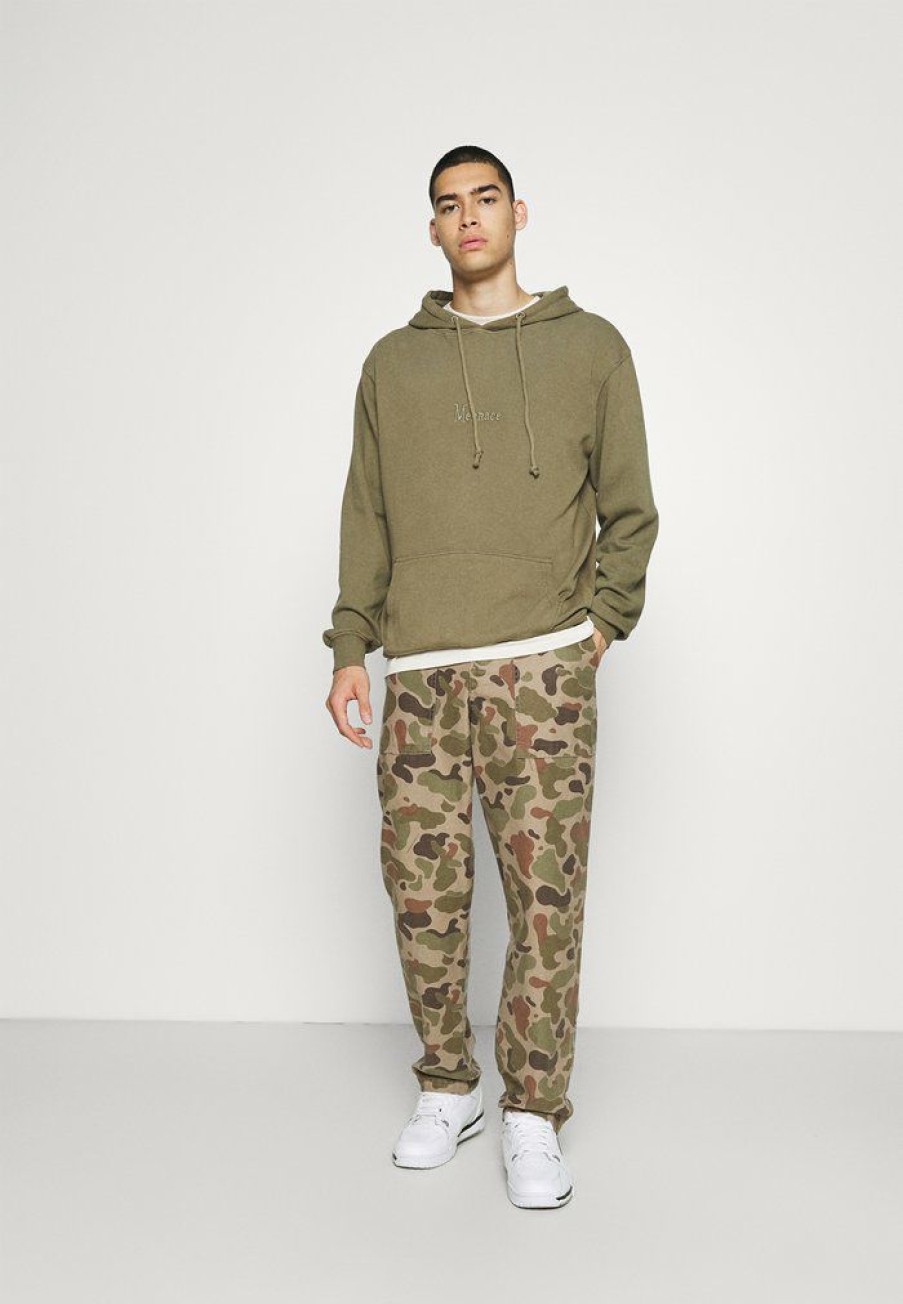 Clothing * | Mennace Washed Primary Hoodie Khaki