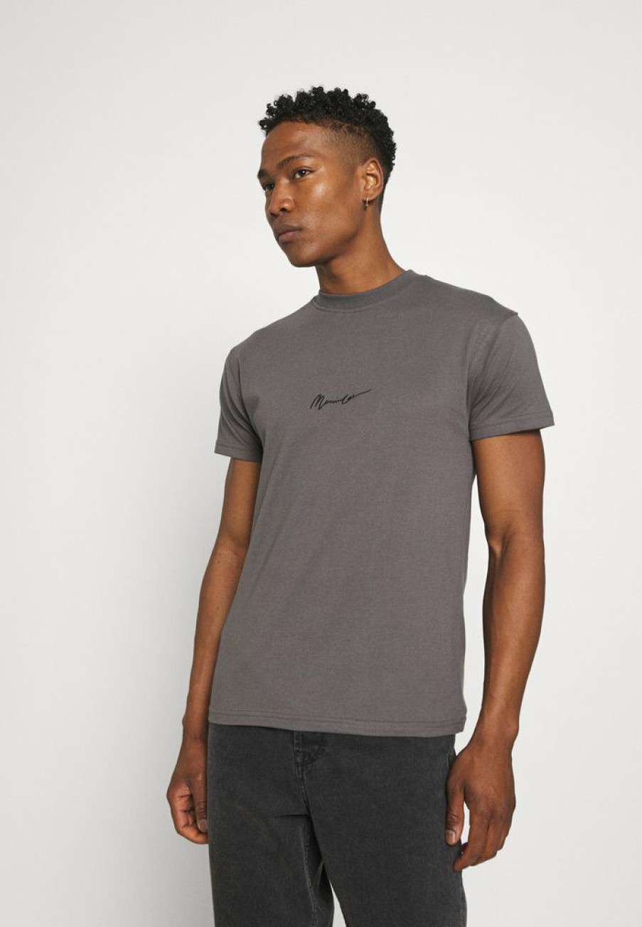 Clothing * | Mennace Essential Regular Tee Basic T-Shirt Charcoal