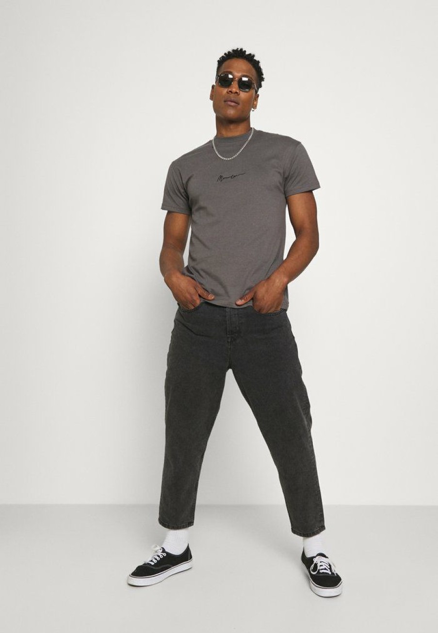 Clothing * | Mennace Essential Regular Tee Basic T-Shirt Charcoal