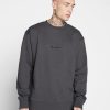 Clothing * | Mennace Essential Regular Signature Sweatshirt Charcoal