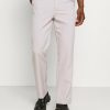 Shirt * | Mennace Havana Chain Straight Trouser Trousers Light Grey