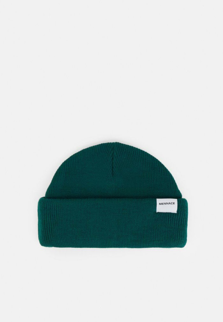 Accessoires * | Mennace Mini Roll Beanie With Tab Unisex Beanie Green