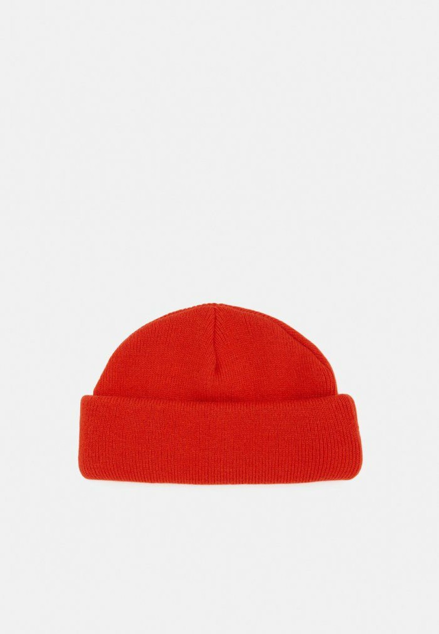 Accessoires * | Mennace Mini Roll Beanie With Tab Unisex Beanie Orange