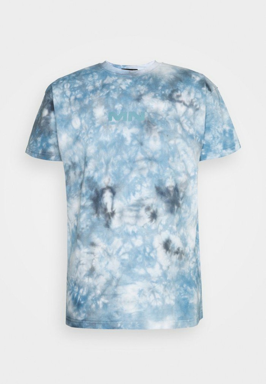 Clothing * | Mennace Breeze Tie Dye Regular Unisex Print T-Shirt Light Blue