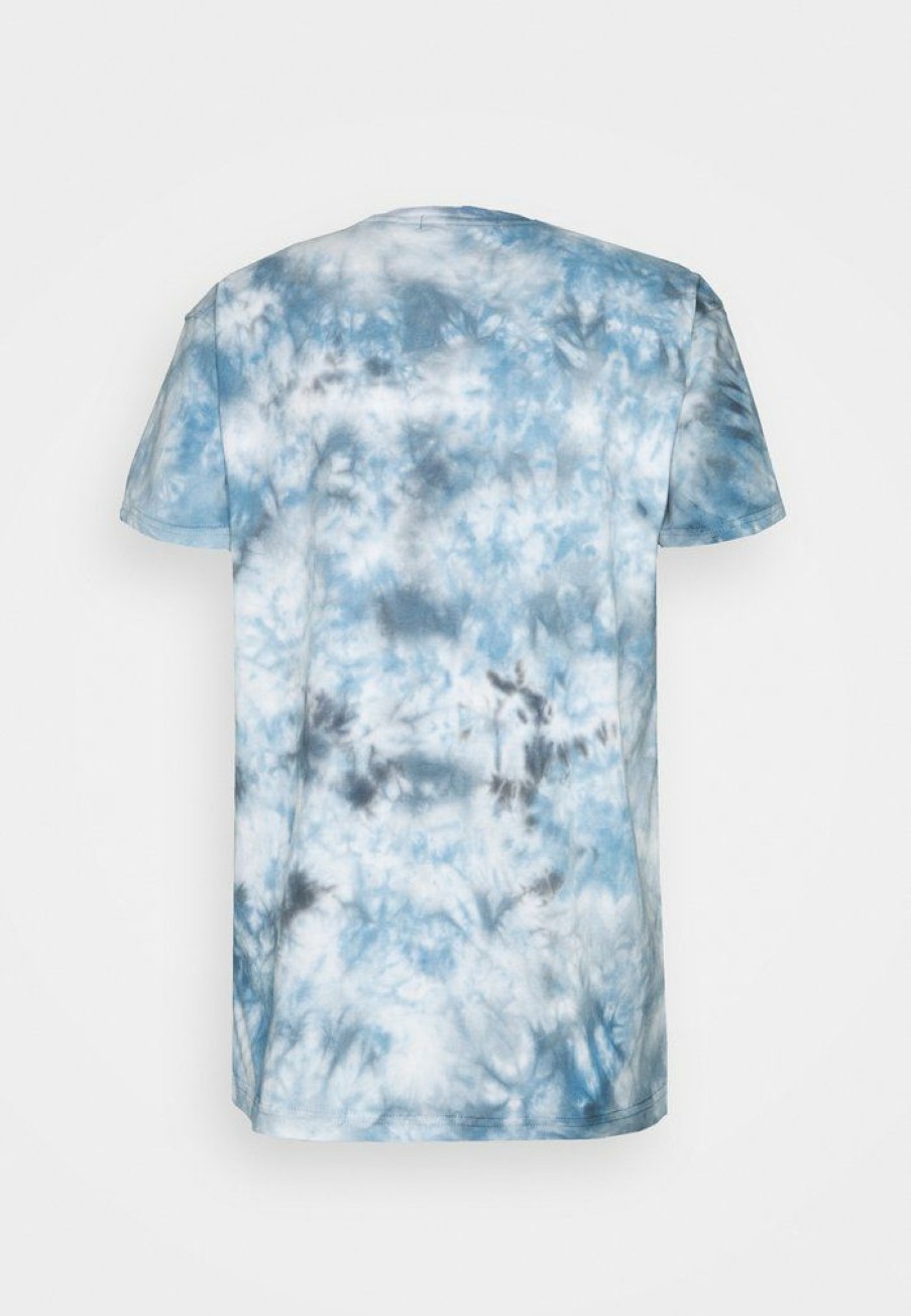 Clothing * | Mennace Breeze Tie Dye Regular Unisex Print T-Shirt Light Blue