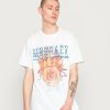 Clothing * | Mennace Burning Hoop Regular Print T-Shirt White