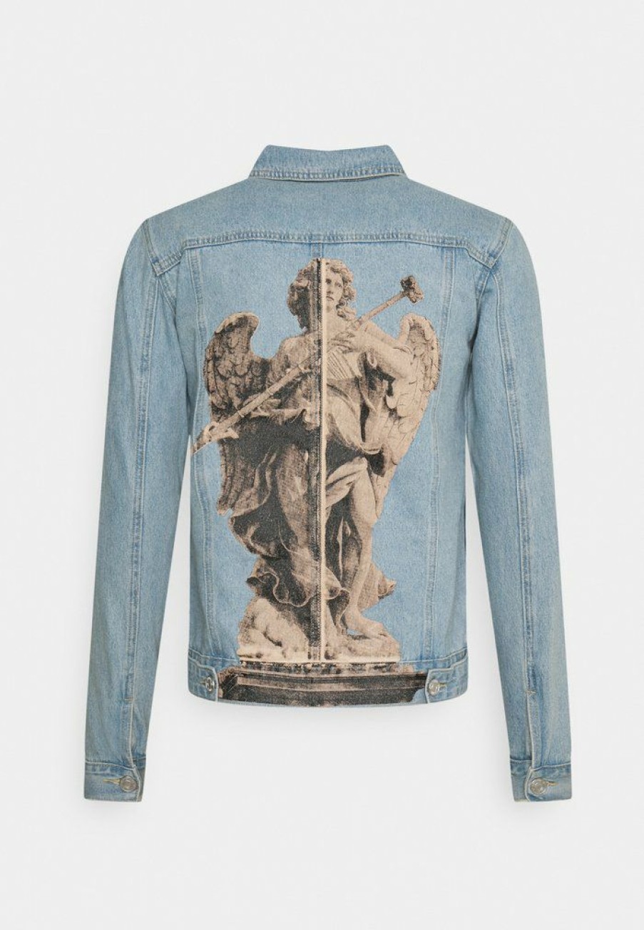 Clothing * | Mennace Unisex Denim Jacket Blue