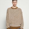 Clothing * | Mennace Evian Jumper Light Brown