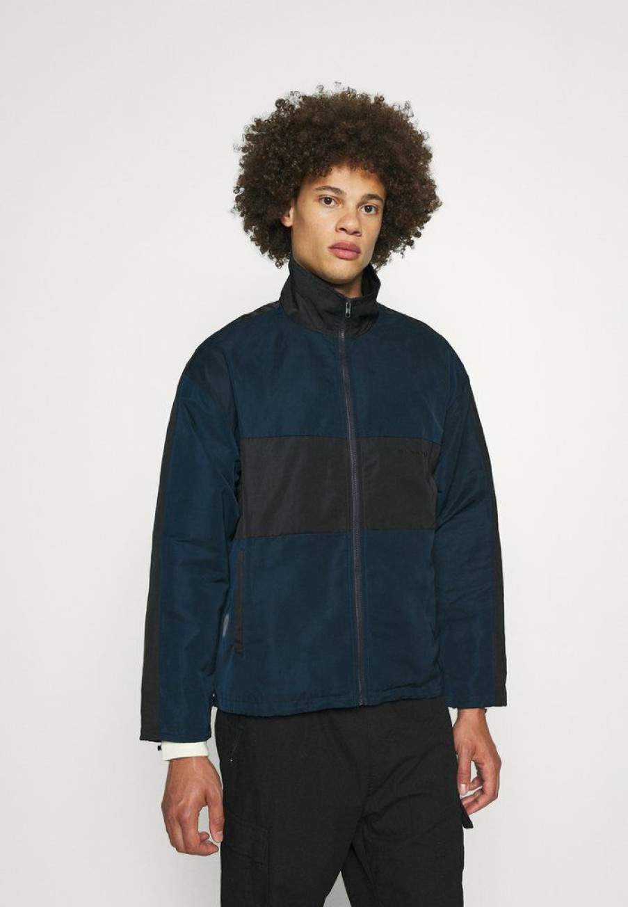 Clothing * | Mennace Tracksuit Zip Through Jacket Training Jacket Blue