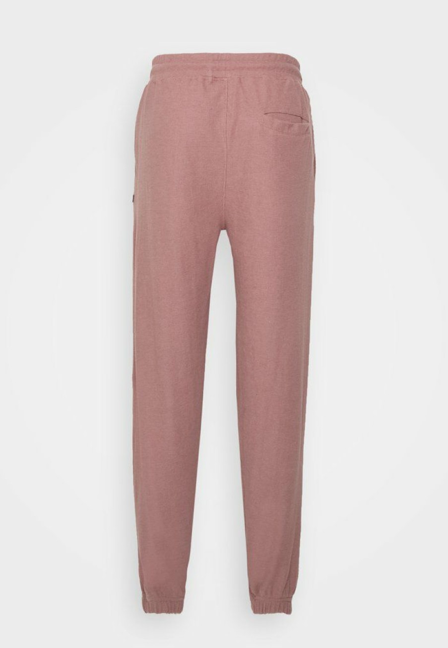 Shirt * | Mennace Waffle Texture Jogger Unisex Tracksuit Bottoms Dusty Pink