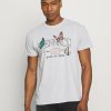 Clothing * | Mennace Track Butterfly Regular Print T-Shirt Grey