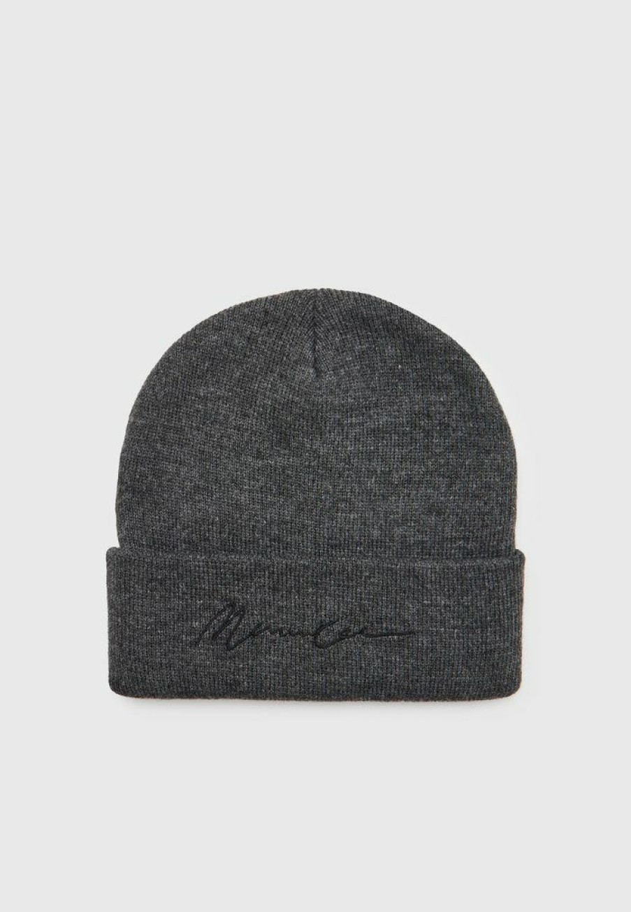 Accessoires * | Mennace Signature Beanie Unisex Beanie Grey Marl