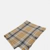 Accessoires * | Mennace Woven Large Check Scarf Scarf Light Brown