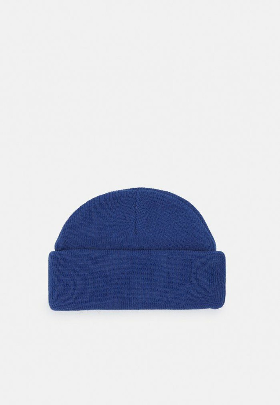 Accessoires * | Mennace Mini Roll Beanie With Tab Unisex Beanie Blue