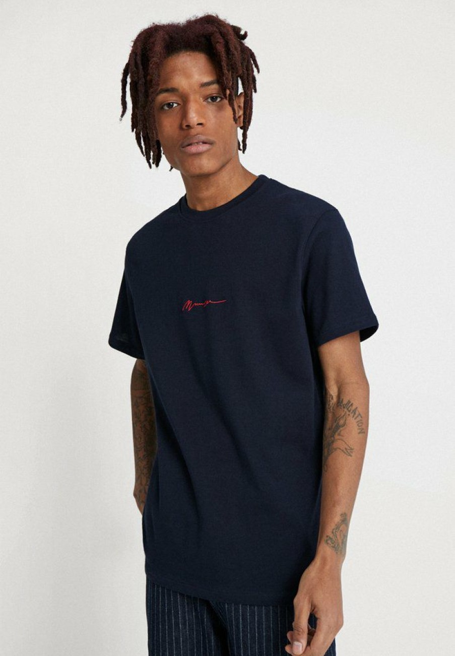 Clothing * | Mennace Essential Tee Basic T-Shirt Navy