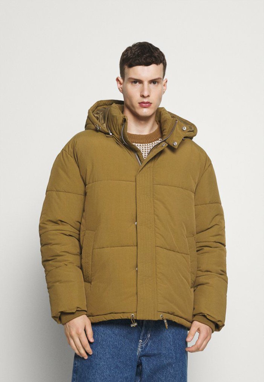 Clothing * | Mennace Hennessey Hooded Puffer Jacket Winter Jacket Light Brown