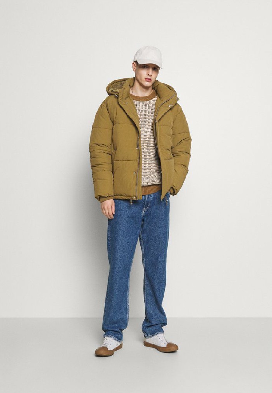 Clothing * | Mennace Hennessey Hooded Puffer Jacket Winter Jacket Light Brown