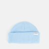 Accessoires * | Mennace Mini Roll Beanie With Tab Unisex Beanie Light Blue