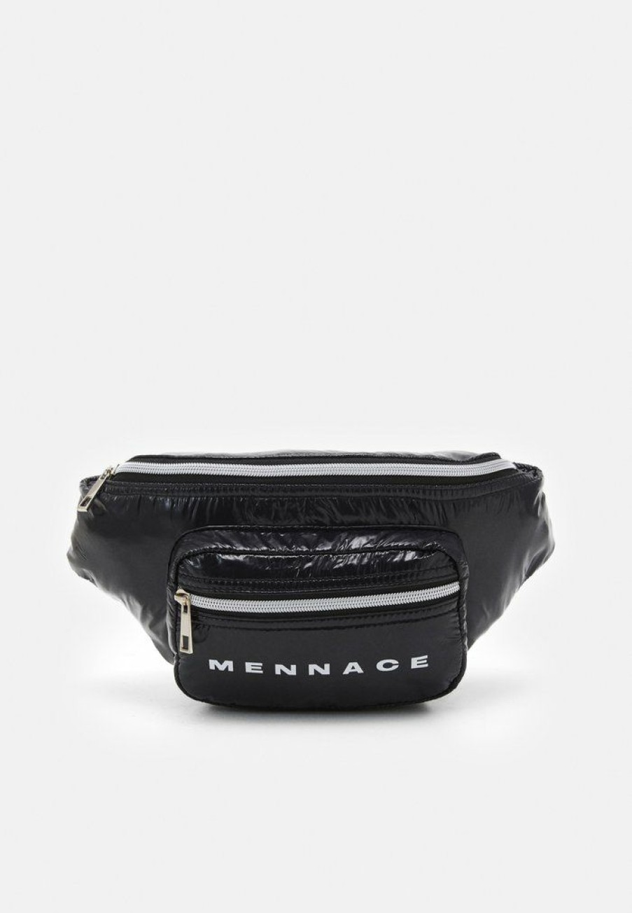 Accessoires * | Mennace Patent Bumbag Bum Bag Black