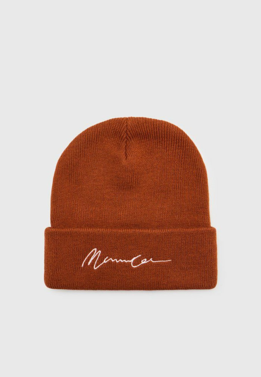 Accessoires * | Mennace Signature Beanie Unisex Beanie Tan