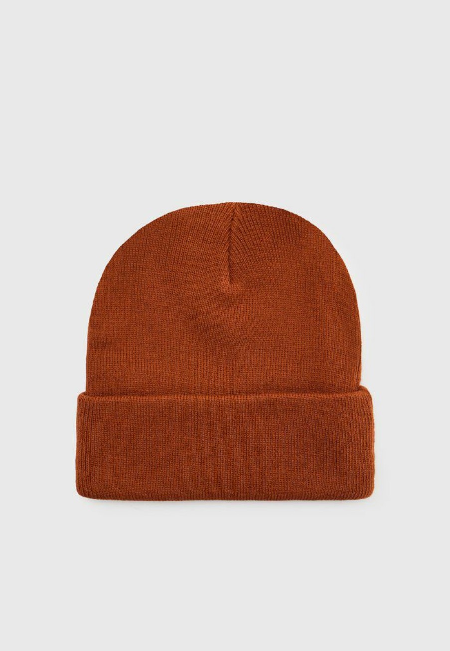 Accessoires * | Mennace Signature Beanie Unisex Beanie Tan