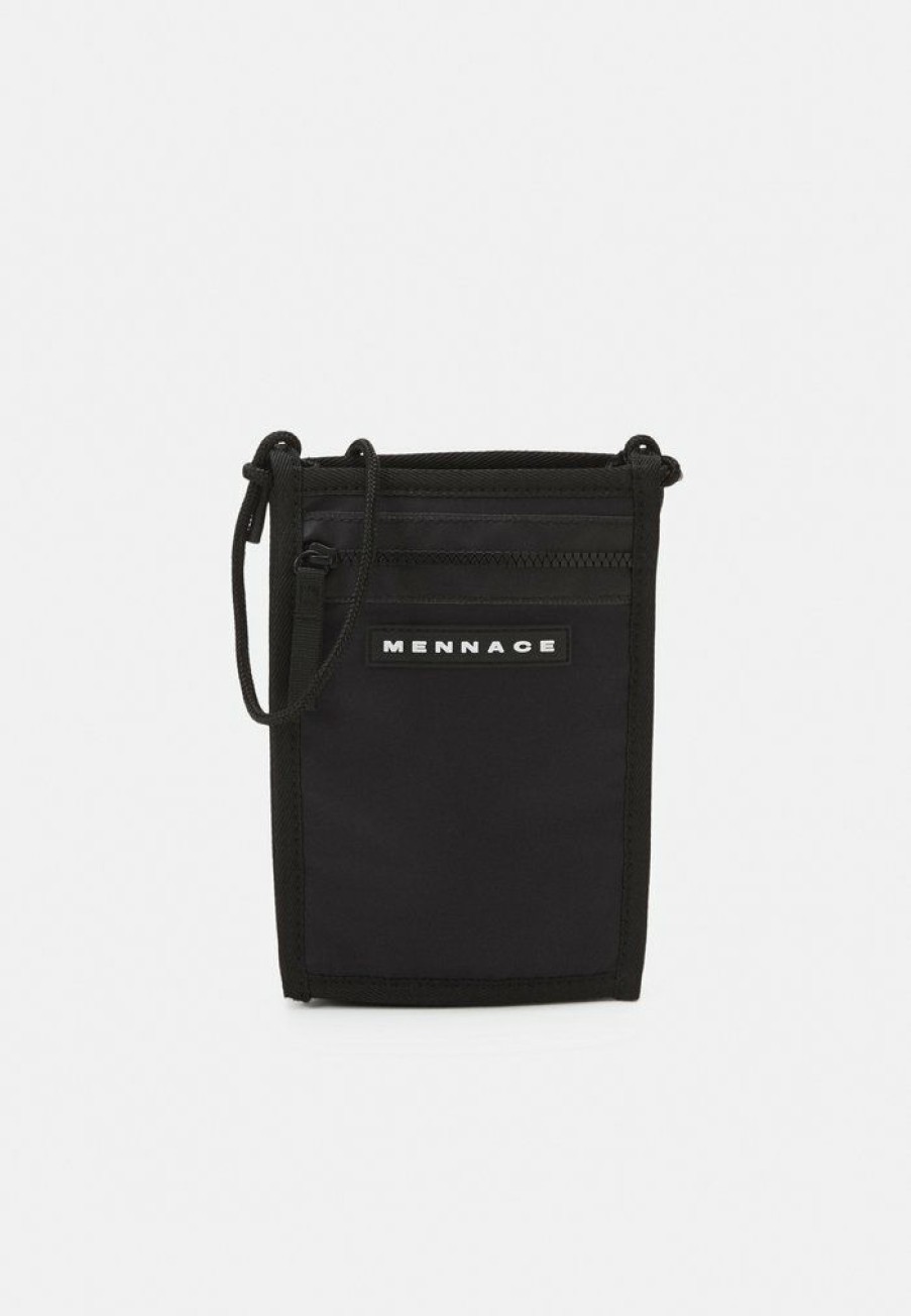 Accessoires * | Mennace Zip Neck Pouch Unisex Across Body Bag Black