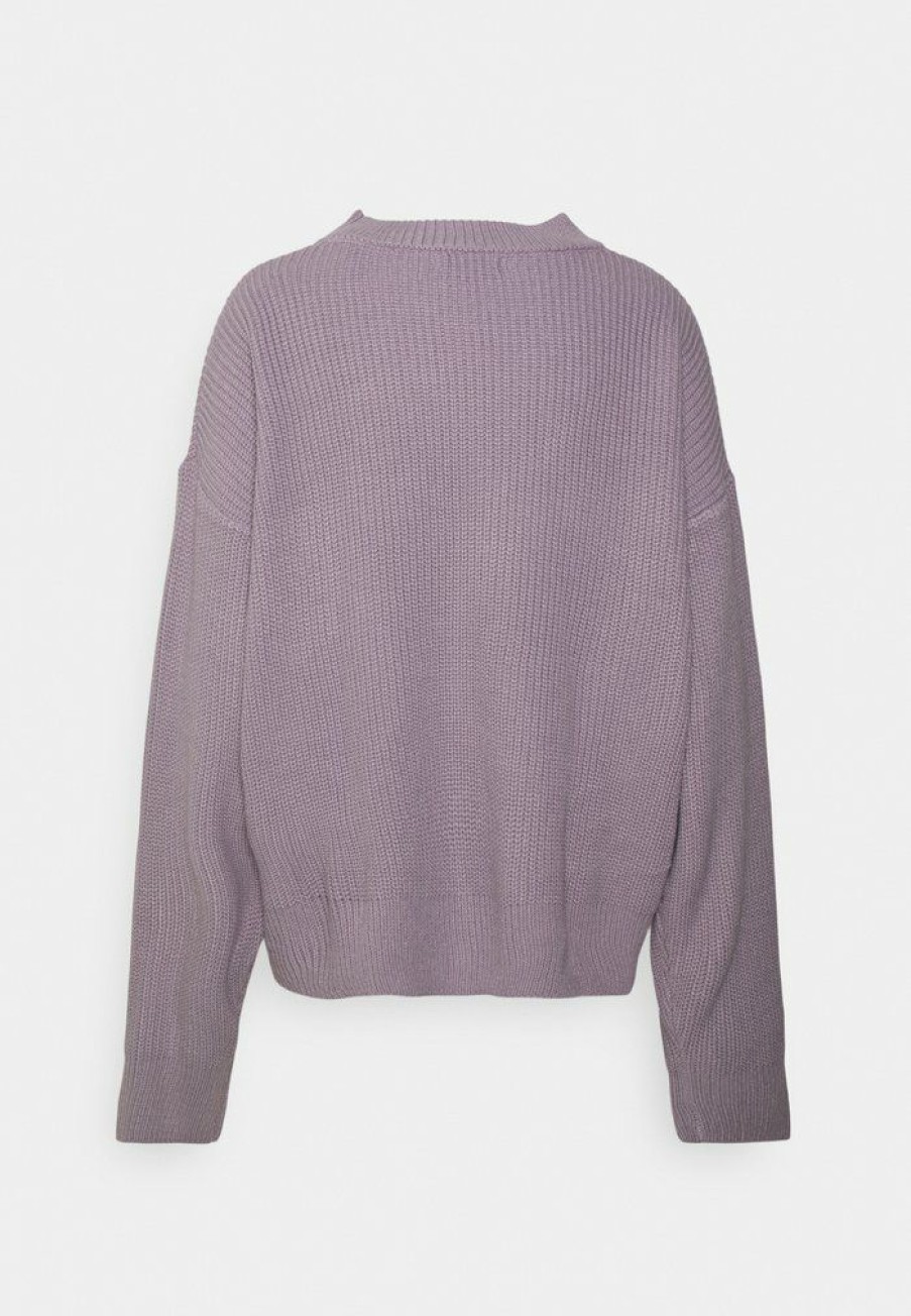 Clothing * | Mennace Oversized Jumper Unisex Jumper Lilac