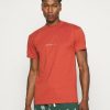 Clothing * | Mennace Essential Print T-Shirt Burnt Orange