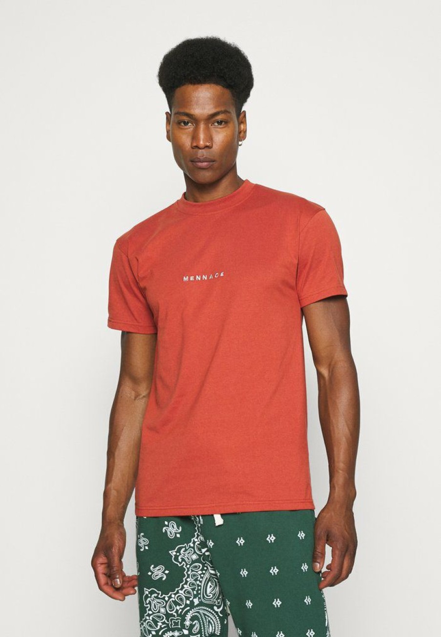 Clothing * | Mennace Essential Print T-Shirt Burnt Orange