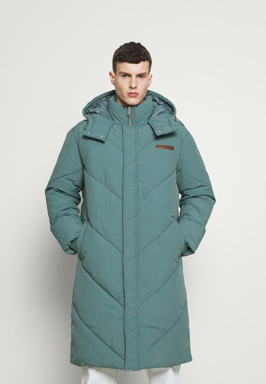 Clothing * | Mennace Evian Quilted Mid Length Puffer Jacket Unisex Winter Coat Green