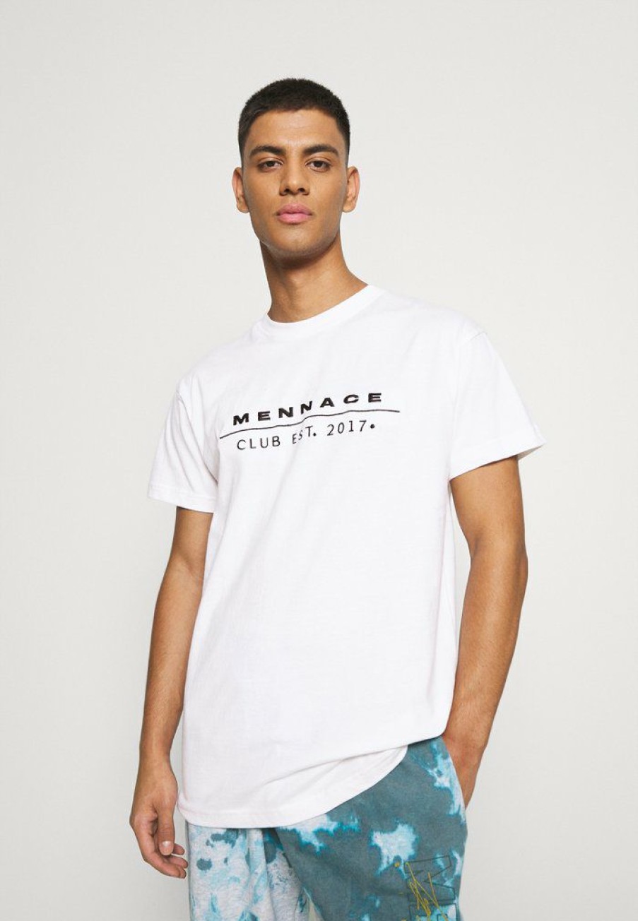 Clothing * | Mennace Club Tennis Court Unisex Print T-Shirt White