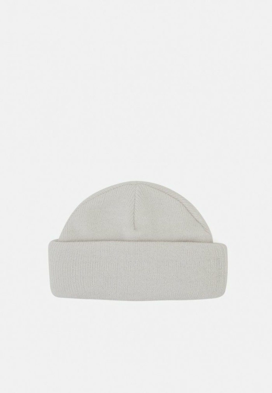 Accessoires * | Mennace Mini Roll Beanie With Tab Unisex Beanie Off White