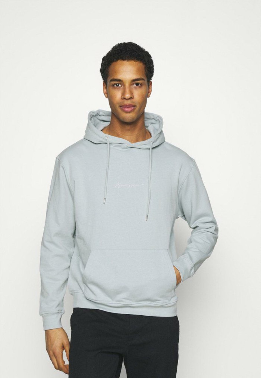 Clothing * | Mennace Essential Signature Hoodie Unisex Hoodie Sky Blue