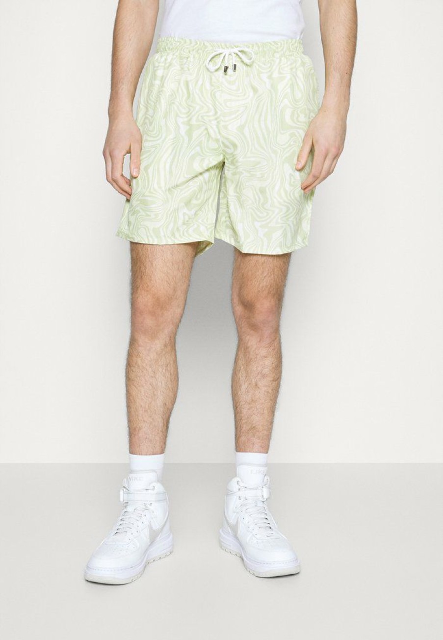 Shirt * | Mennace Swirl Swim Shorts Yellow