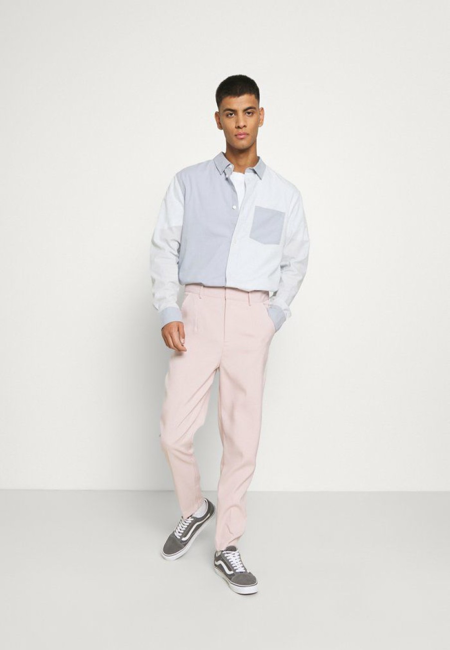 Shirt * | Mennace Sundaze Tapered Fit Suit Trouser Chinos Pink