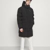 Clothing * | Mennace Mirror Longline Puffer Jacket Winter Coat Black