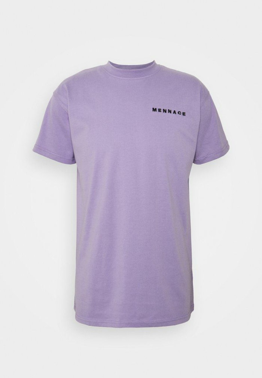 Clothing * | Mennace Essential Regular Unisex Print T-Shirt Lilac