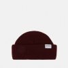 Accessoires * | Mennace Mini Roll Beanie With Tab Unisex Beanie Wine