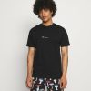 Clothing * | Mennace Essential Regular Basic Tee Unisex Basic T-Shirt Black