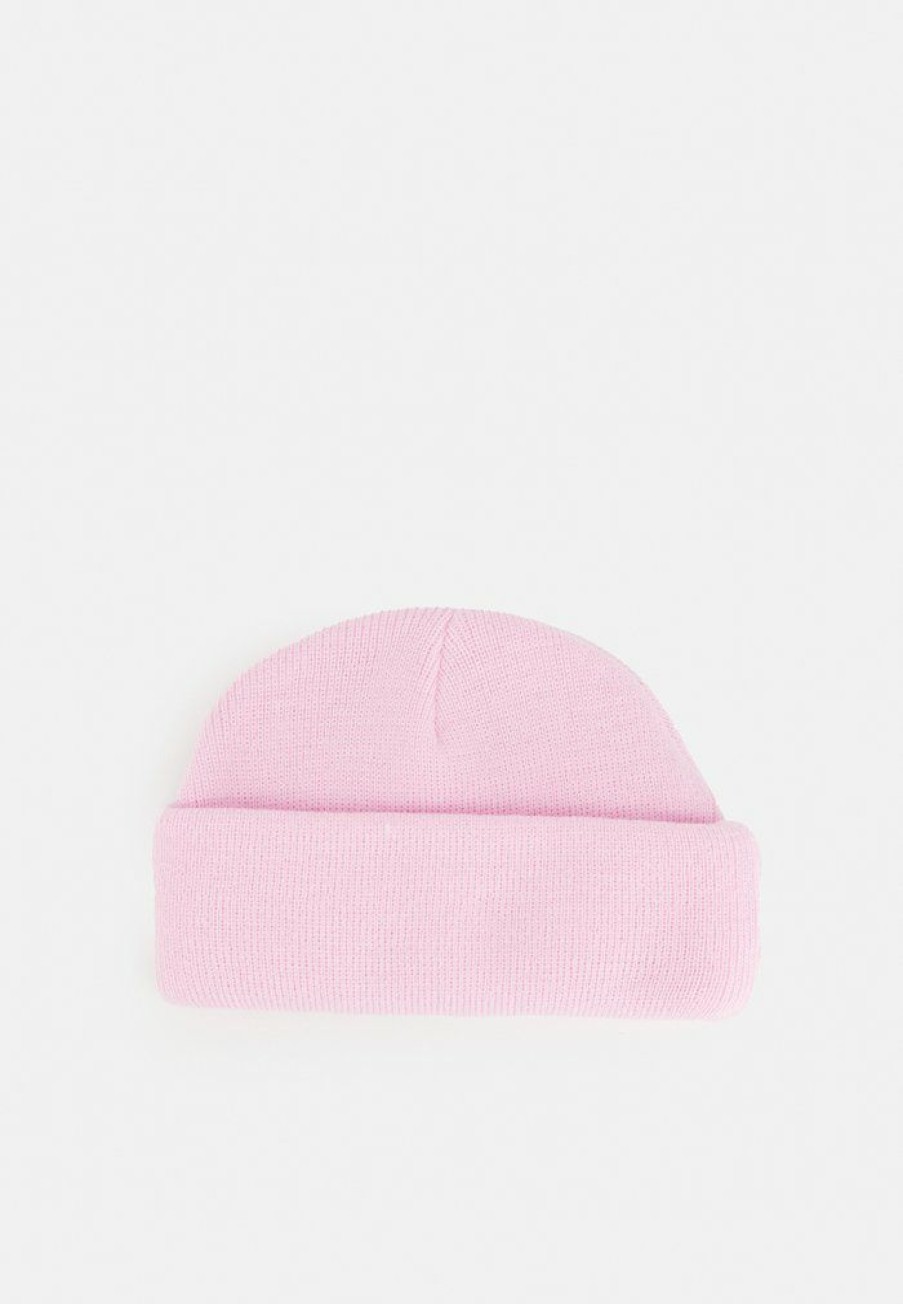 Accessoires * | Mennace Mini Roll Beanie With Tab Unisex Beanie Pink