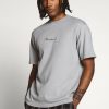 Clothing * | Mennace Essential Regular Relaxed Sig Tee Unisex Basic T-Shirt Slate Grey