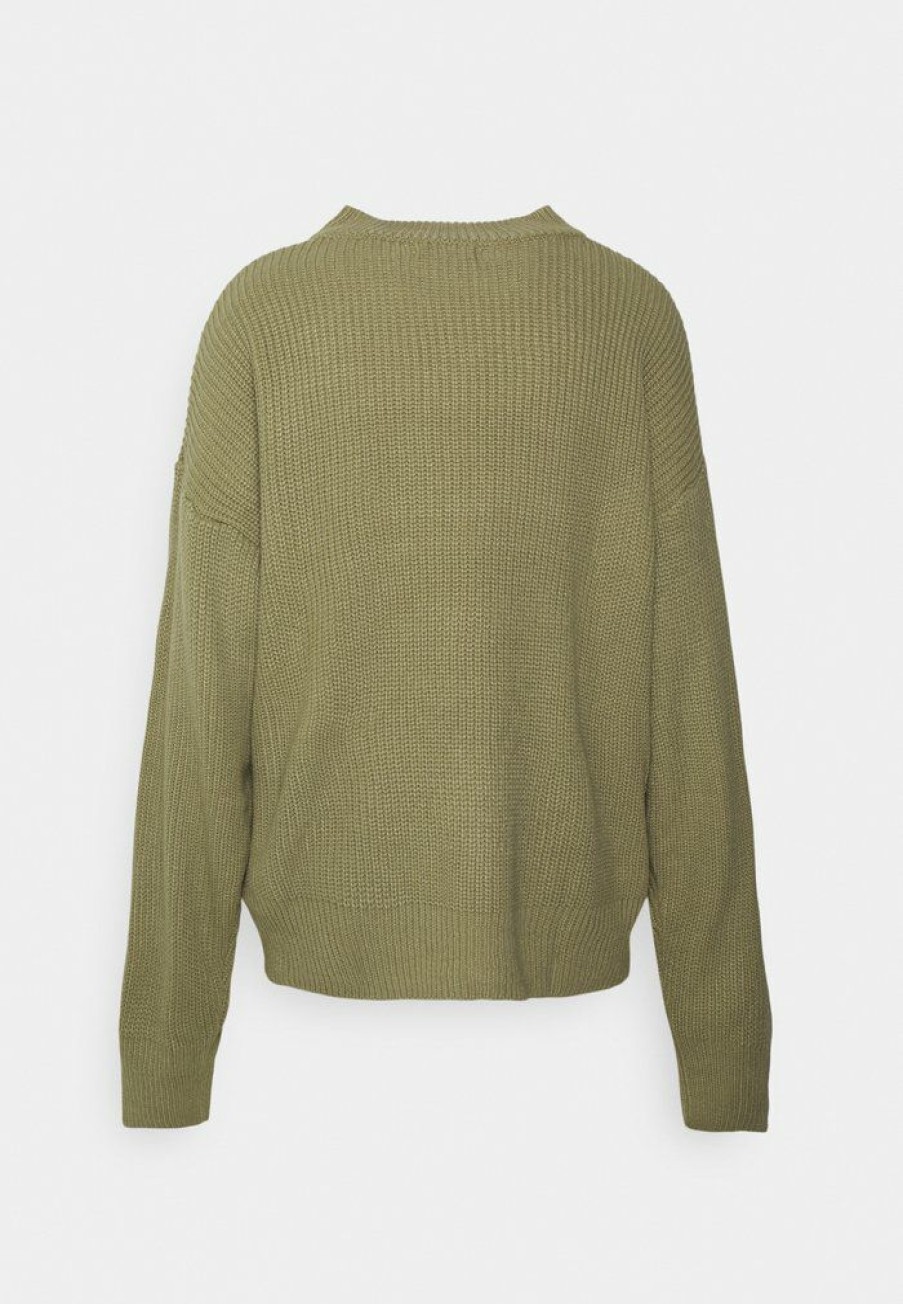 Clothing * | Mennace Oversized Jumper Unisex Jumper Green