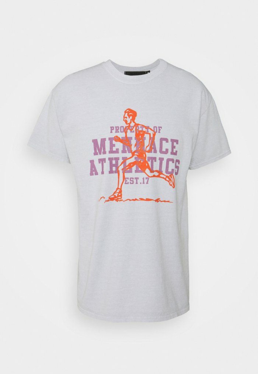 Clothing * | Mennace Property Of Athletics Unisex Print T-Shirt Light Grey