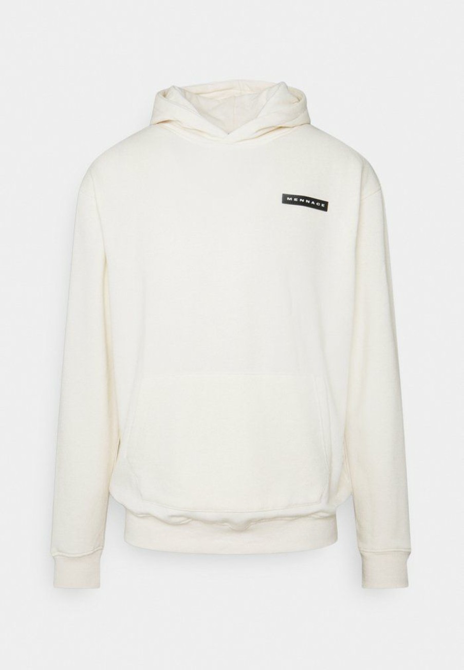 Clothing * | Mennace Aftermath Badge Hoodie Unisex Sweatshirt Off White