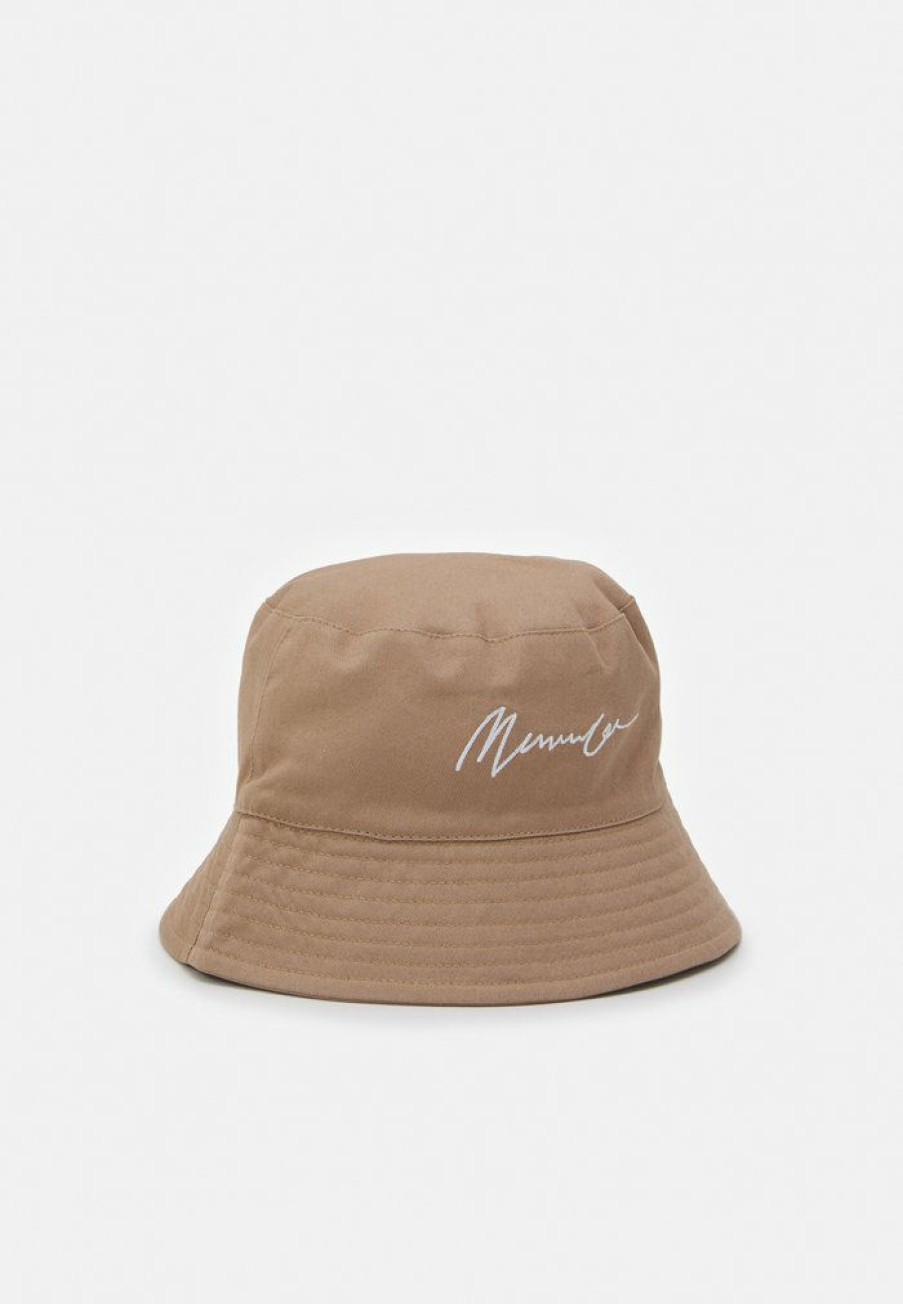 Accessoires * | Mennace Signature Bucket Hat Signature Unisex Hat Beige