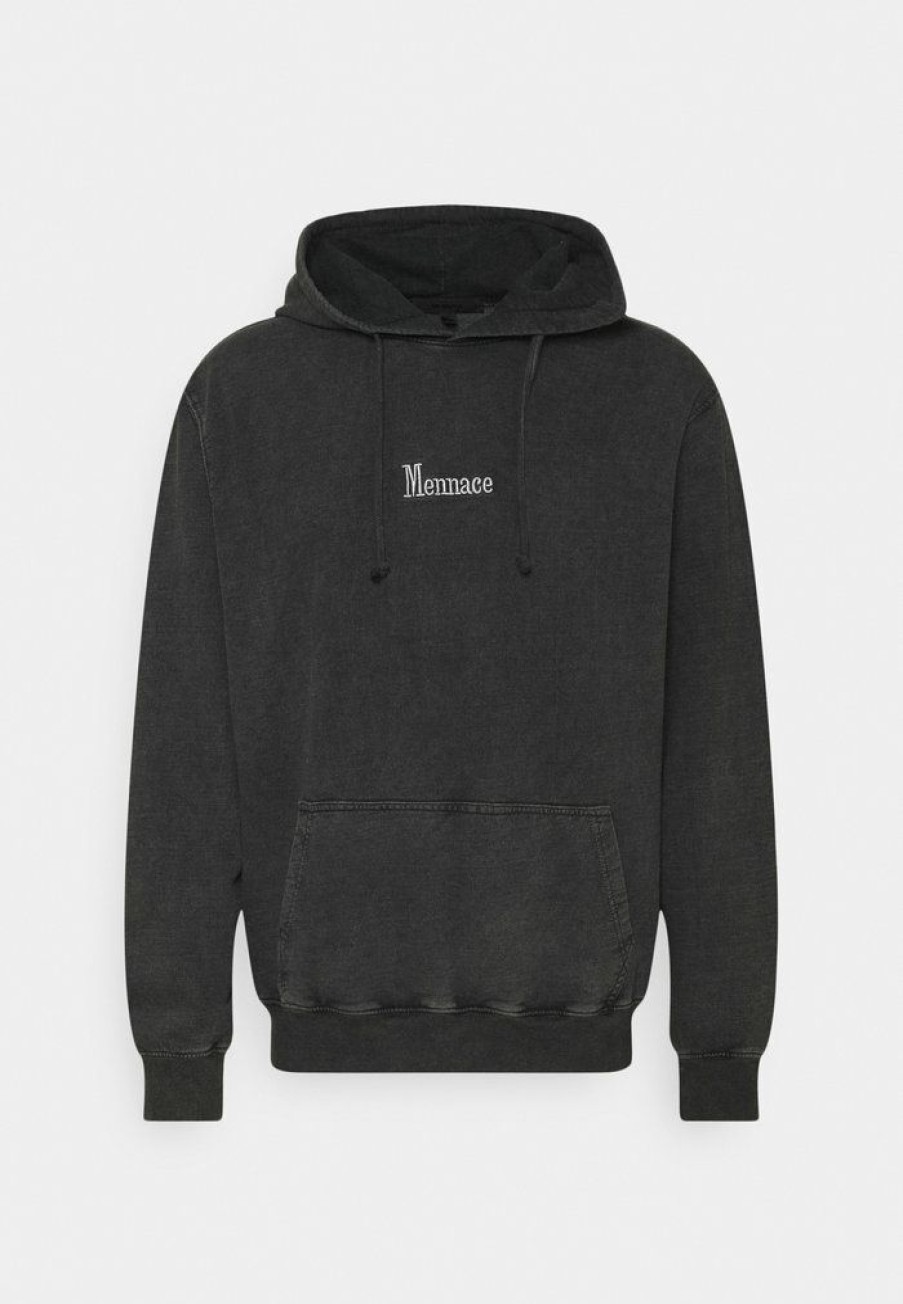 Clothing * | Mennace Washed Primary Hoodie Sweatshirt Black