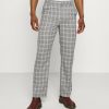 Shirt * | Mennace Breeze Straight Check Suit Trouser Trousers Grey